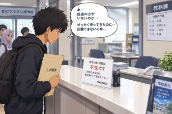 【入学願書を直接持参する学生様へ】　To Students Submitting Their Application Forms In Person